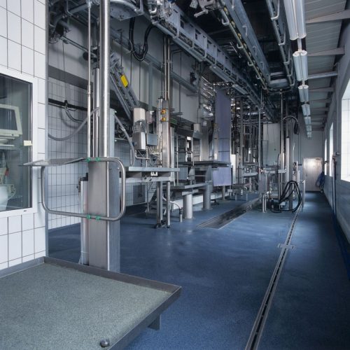 Bright and eco friendly industries LED lighting in a production unit