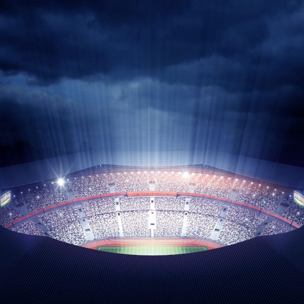 Close up of durable indoor stadium light fixtures