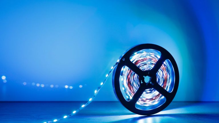 Color changing RGB strip lights for festive decoration