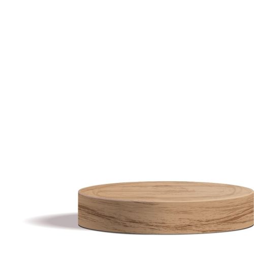 Compact round platform with anti slip surface for safety