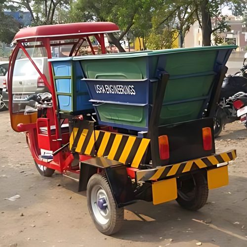 Durable E Rickshaw Tricycle Dustbin designed for urban garbage management