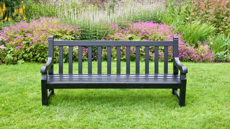 Durable RCC bench for outdoor garden seating area