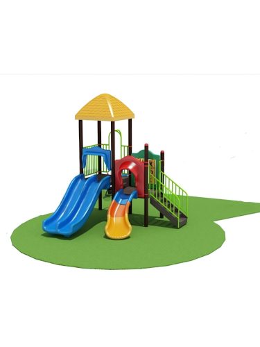 Durable multi play station set installed in school playground