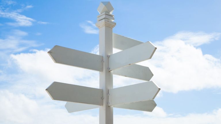 Elegant decorative pole with signage panel for parks and public spaces