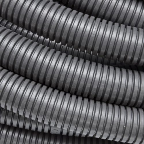 Flexible and Strong Double Wall Corrugated Pipe – Black Finish