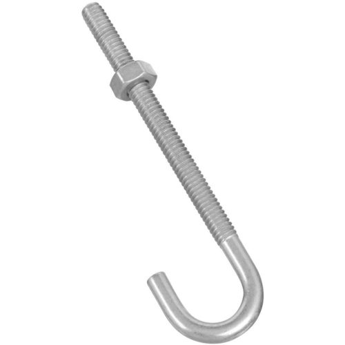 Heavy duty J Bolt with nut for secure solar installation