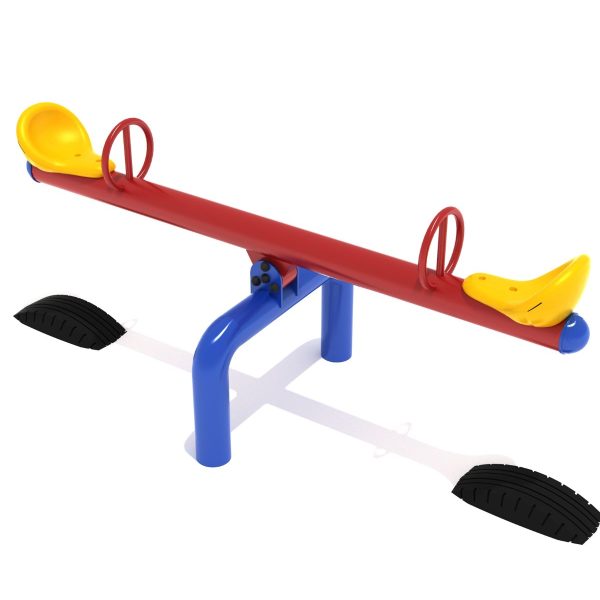 Heavy duty sea saw for outdoor playground installation