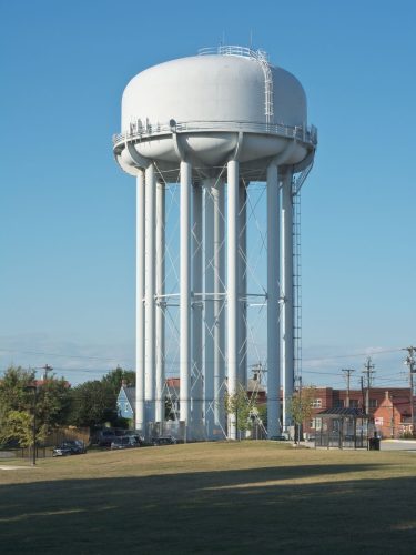 Jal Minar water tower installed by Triveni Solar in a rural village