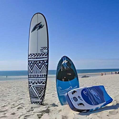 Lightweight surf board with sleek solar panel design