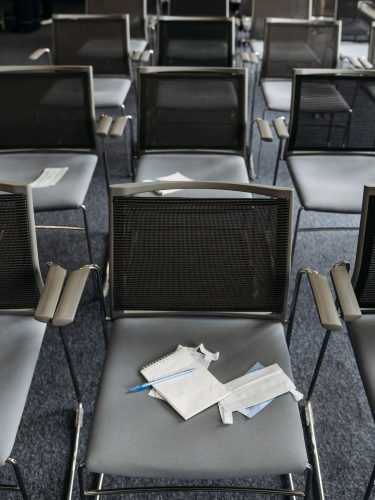 Modern public place seating chair with ergonomic design