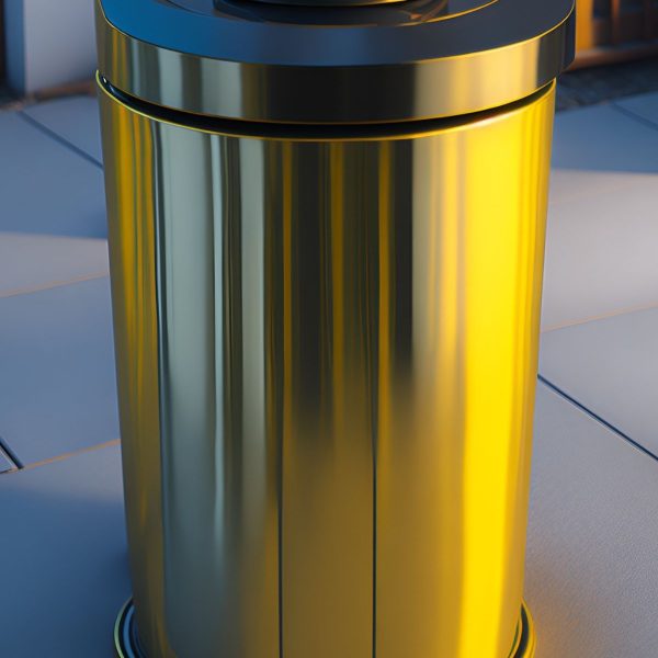 Stainless steel dustbin with foot pedal for home and office use