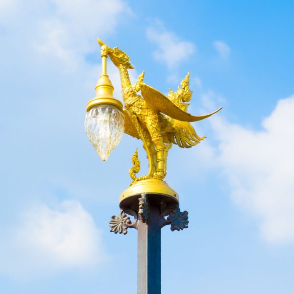 Stylish decorative pole with LED lights for modern outdoor spaces