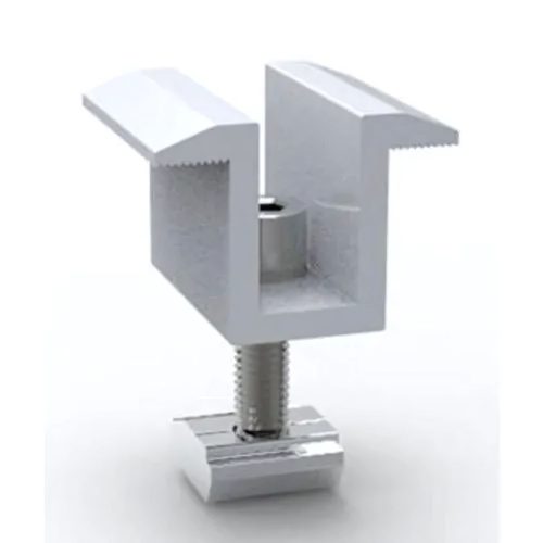 Triveni Solar mid clamp used in rooftop solar panel setup