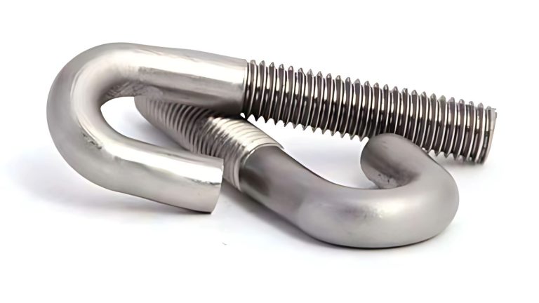 Triveni Solar stainless steel J Bolt in close up view