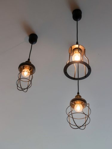 Vintage style heritage lighting on an antique exterior wall