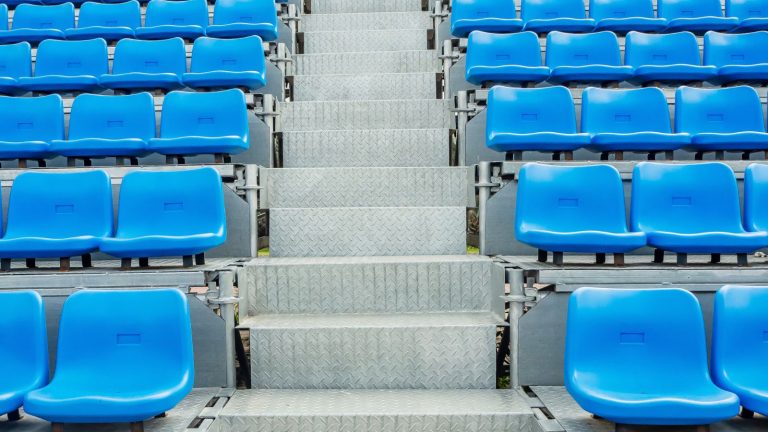 Weather resistant public seating chair for outdoor areas