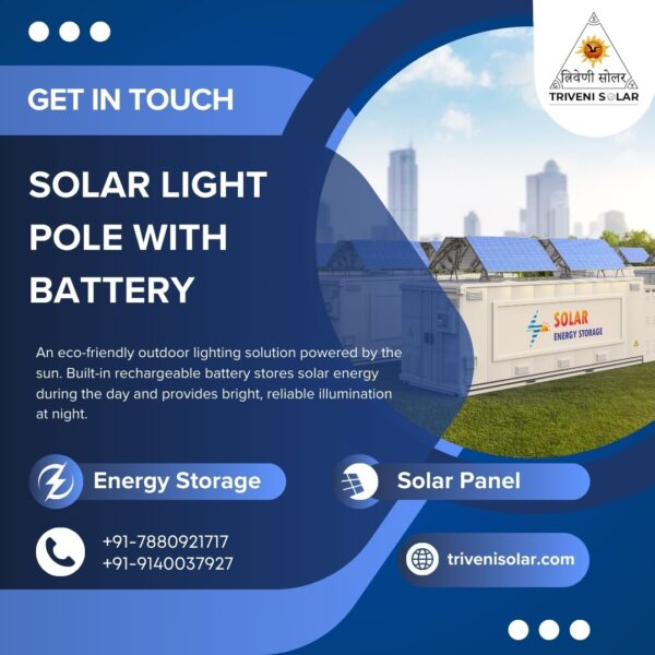 New Solar Light Pole With Battery – Extra Smart, Durable & Energy-Efficient