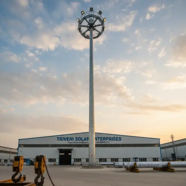 Heavy Duty High Mast Pole Manufacturer | Triveni Solar Enterprises